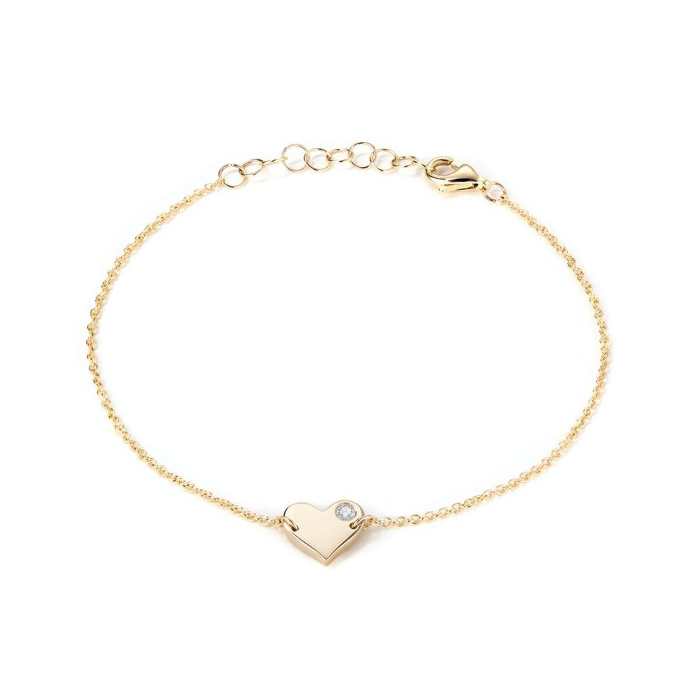 Heartlight 14K (or 18k upon request) Yellow Gold Dainty Bracelet